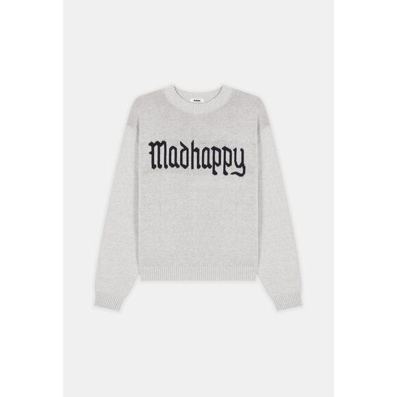 Madhappy 'Alumni' Grey Knit Sweater Size XS